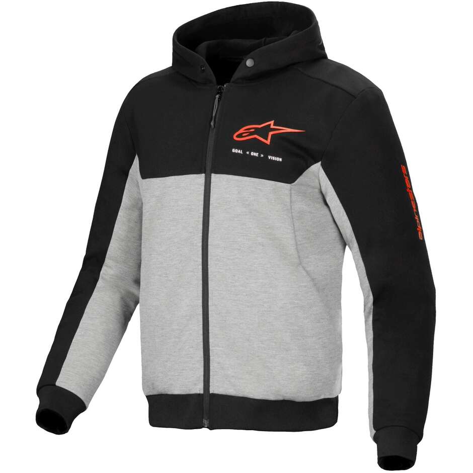 Felpe CHROME V2 SPORT Nero Grigio Rosso Fluo taglia 3XL