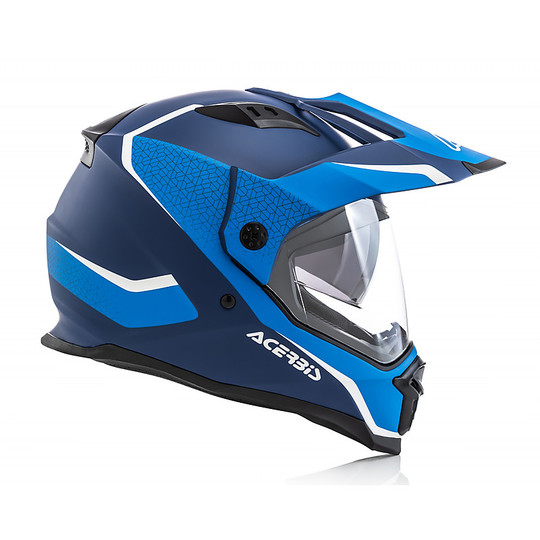 Fiberglass Off Road Helmet Acerbis REACTIVE Blue Light Blue