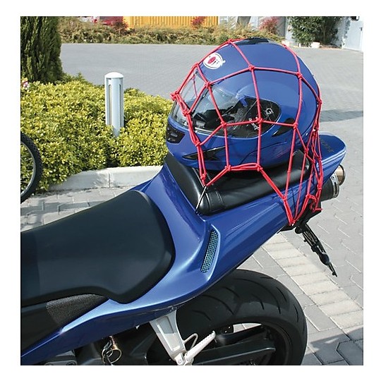 rouge Filet élastique de paquet de bagages de moto, avec 6 crochets pour  sac de vélo arrière, panier de vélo