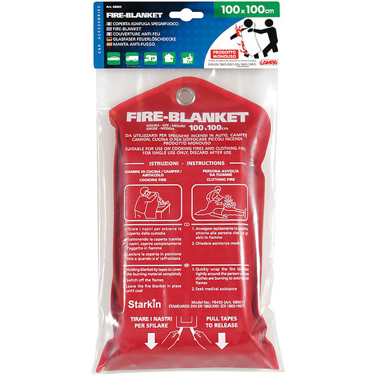 Fireproof Blanket Extinguish Fire Lampa 68065 100x100 cm