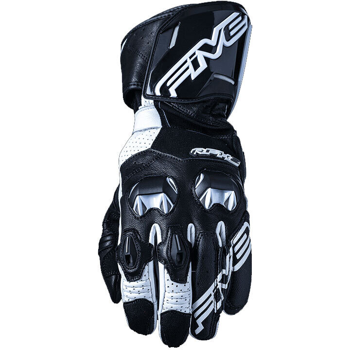 Five RFX2 Black White Motorcycle Gloves