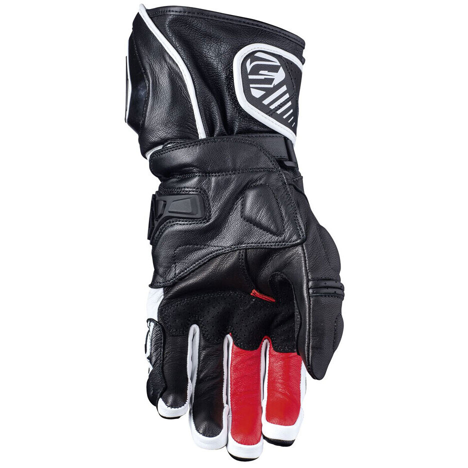 Five RFX3 Black White Motorcycle Gloves