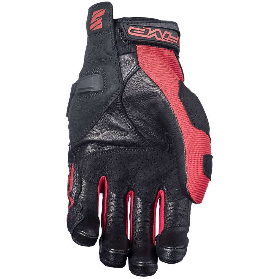 Five SF3 Motorcycle Gloves Black Red