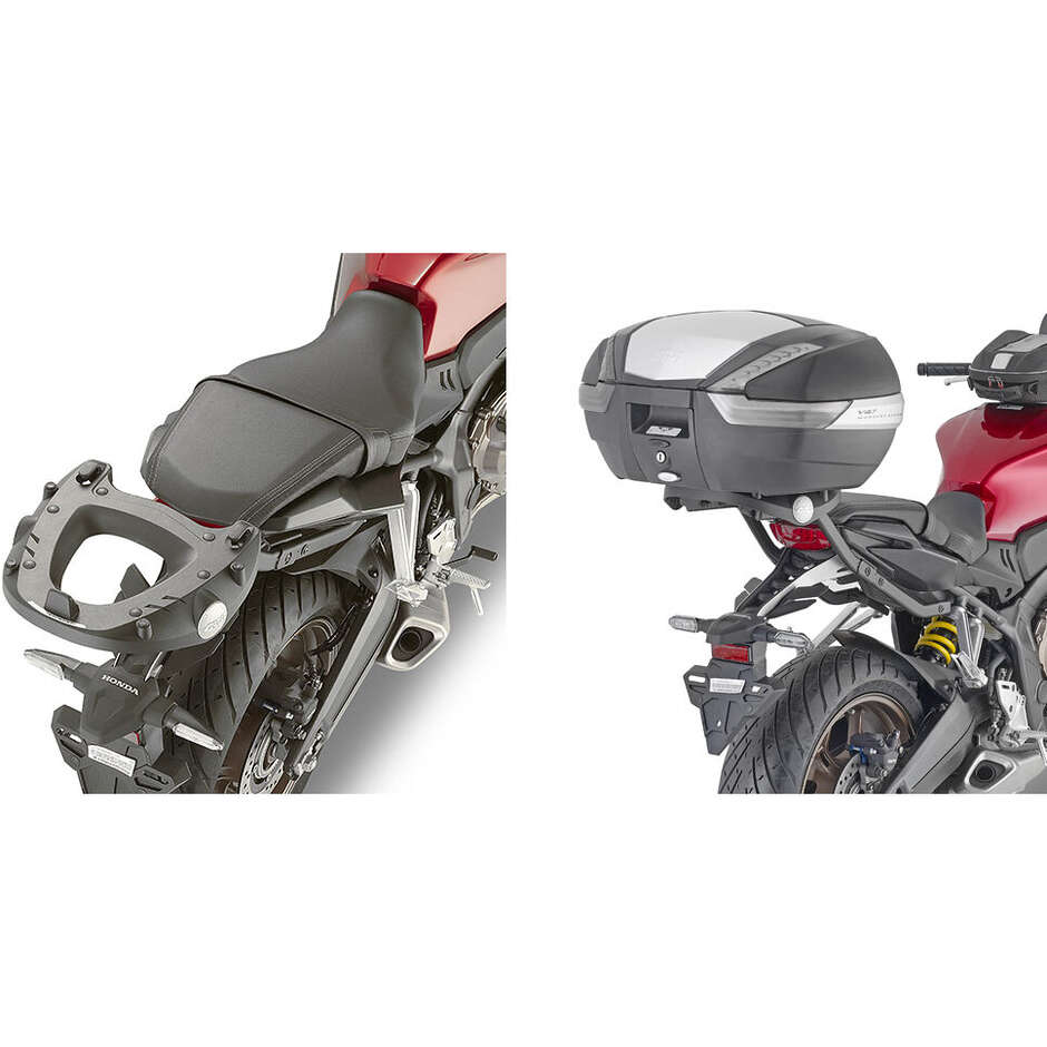 Fixation arrière pour top case Monokey Givi SR1208 Pour HONDA CB 650 R (21 > 24) ; CBR 650 R (21 > 23)