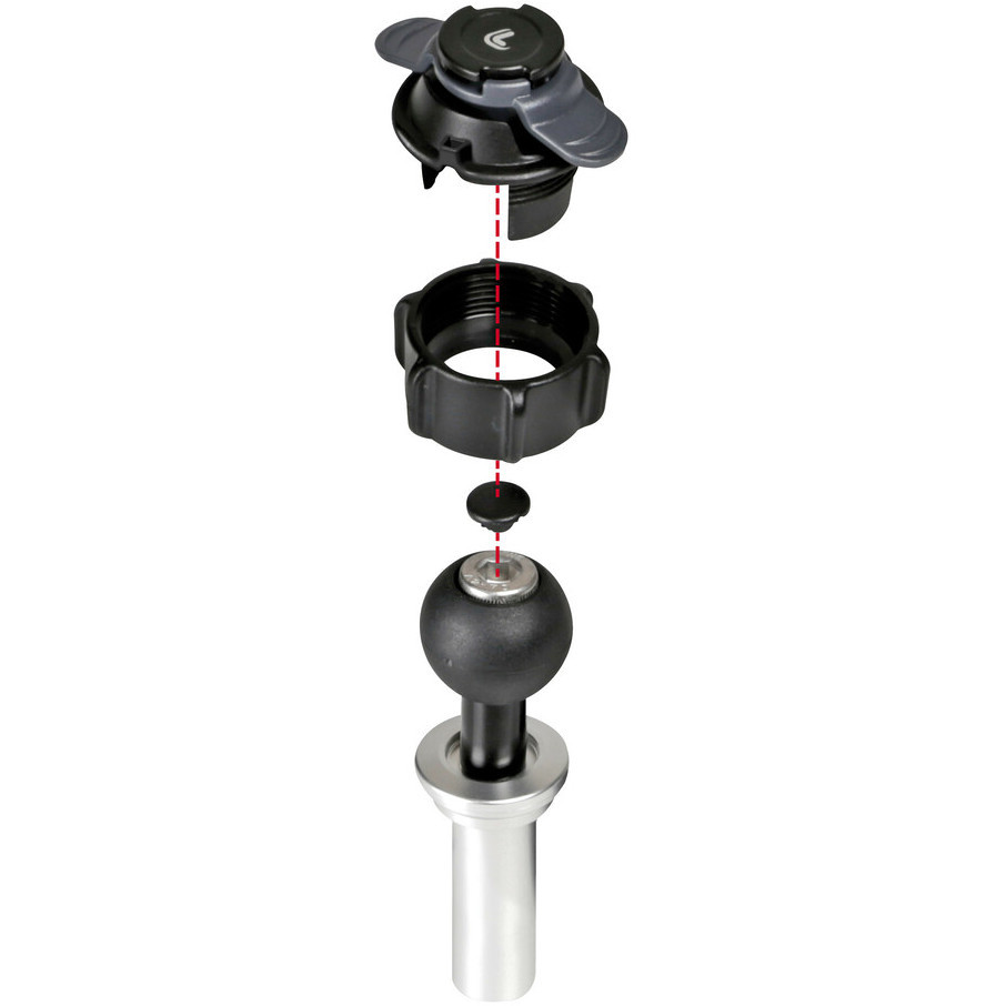 Fixation tête de direction moto Ø 10-13,3 mm Lampa 90557 OPTI-TUBE pour support smartphone