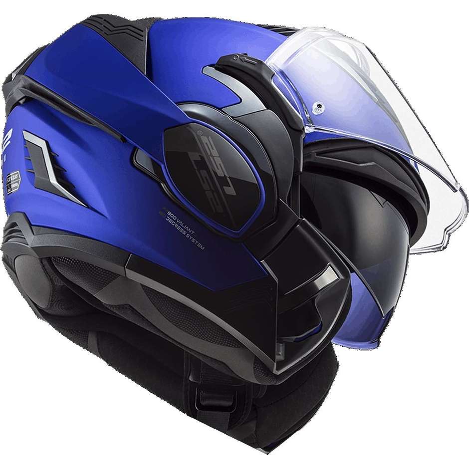 Flip-up Modular Helmet Ls2 FF900 VALIANT 2 Blue Yamaha Matt