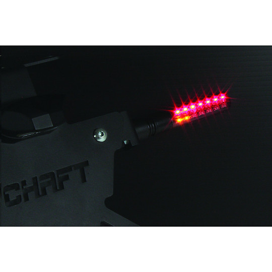Flèches de moto Chaft Enigma Led Sequential Approved Set Back Black Reflex Smoke