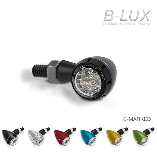 Flèches de moto homologuées Barracuda S-LED B-Lux Noir (paire)