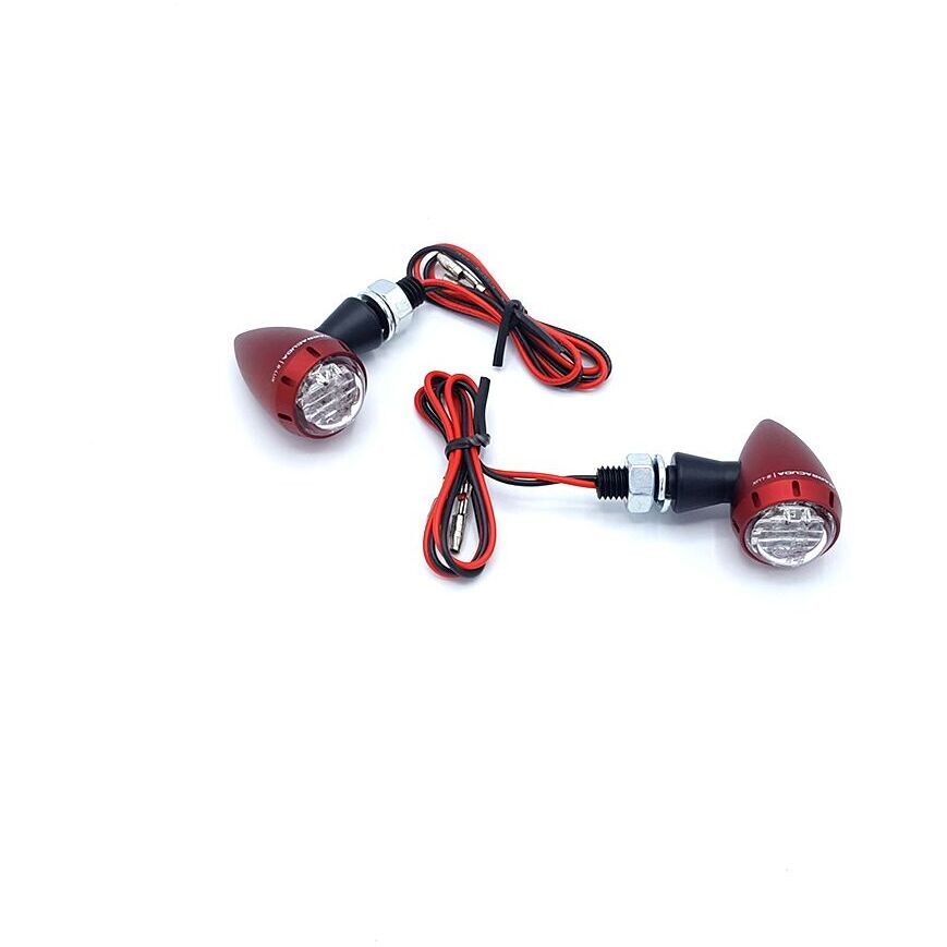 Flèches de moto homologuées Barracuda S-LED B-Lux rouge (paire)