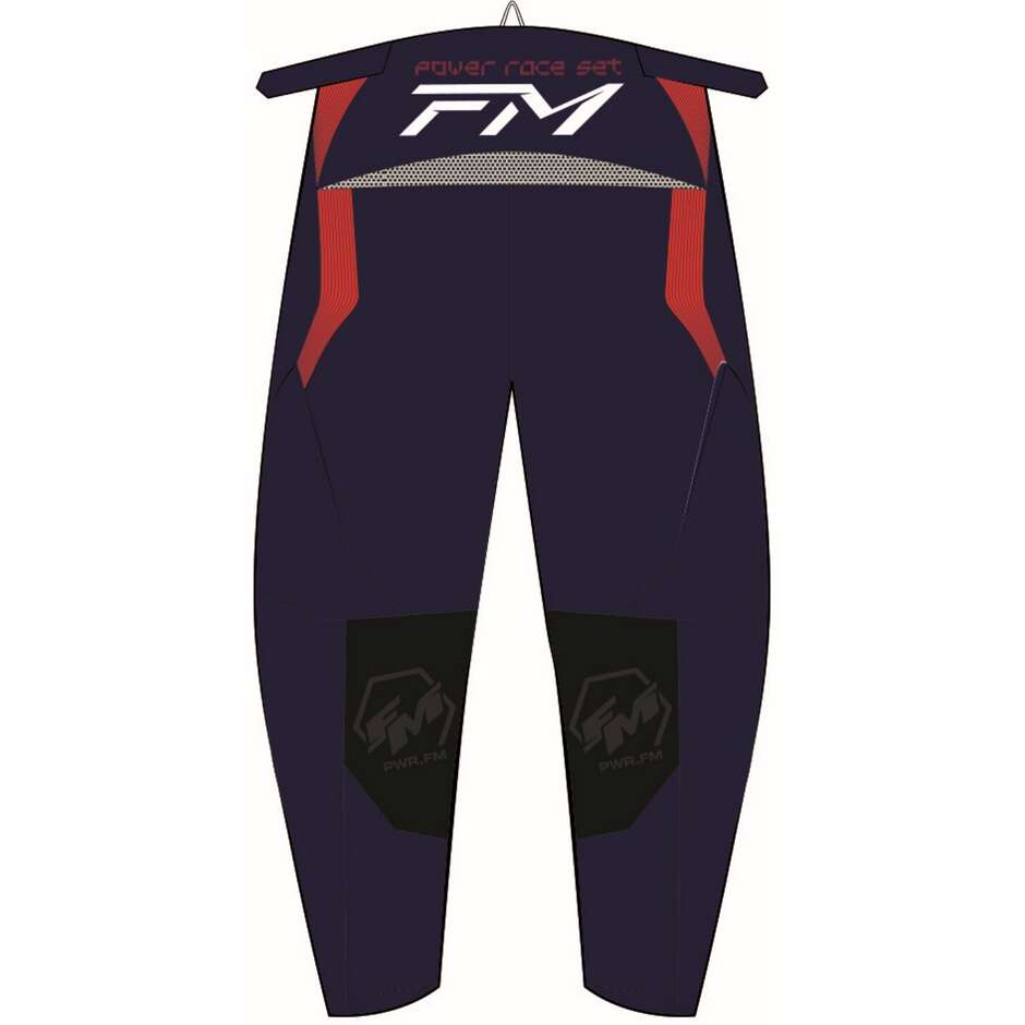 FM Racing X30 POWER Cross Enduro Motorcycle Pants Blue Red