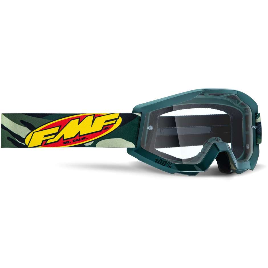 FMF POWERCORE Assault Camo Cross Enduro Motorcycle Mask Clear Lens
