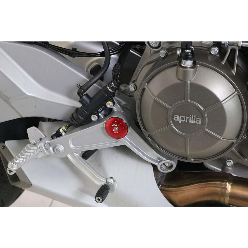 Footrest caps Aprilia 660 CNC Racing TT363 Red