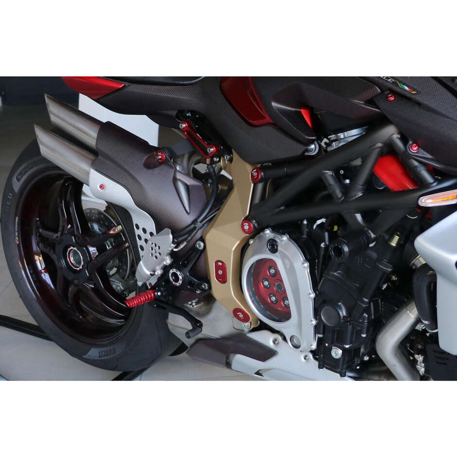 Footrest for original MV Agusta LIGHT footrests - CNC Racing PC125 rider Red