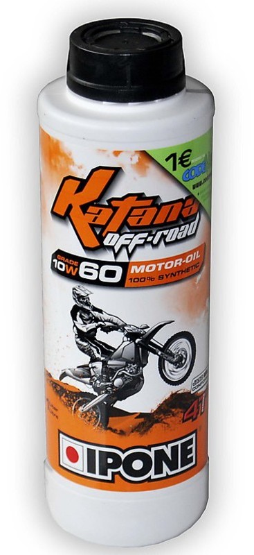 Pack 2L d'huile Ipone Katana 100% Synthèse 10W50 + 1 Filtre à huile offert  + 100 ml graisse chaine offerte - pièces détachées moto cross Mud Riders
