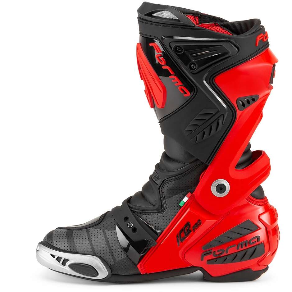 Forma ICE PRO Flow Racing Motorcycle Boots Red Black
