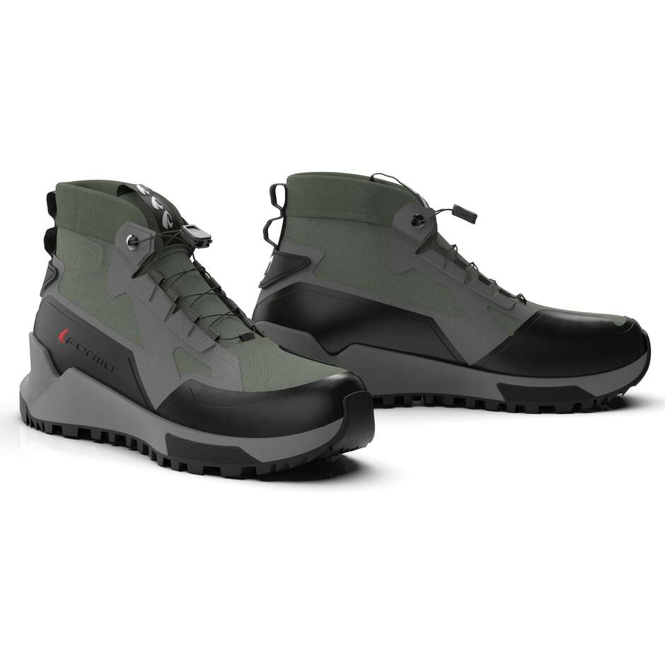 Forma KUMO Motorcycle Shoes Black Olive Green Grey