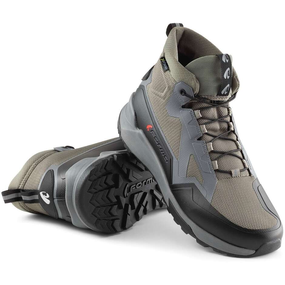 Forma KUMO Motorcycle Shoes Black Olive Green Grey