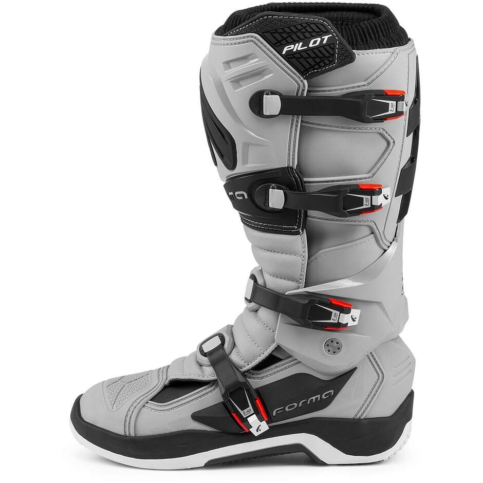 Forma PILOT Grey Nardo Black Cross Enduro MX Motorradstiefel