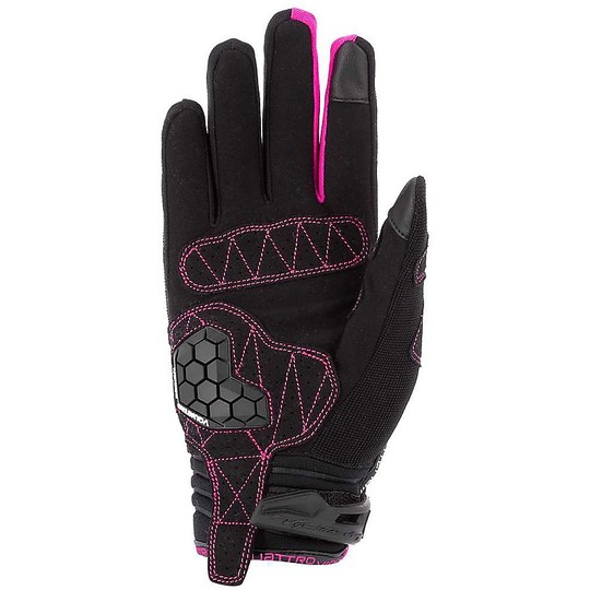 Frau Handschuhe Moto Cross Enduro Vquattro Eile 18 Black Pink Lady