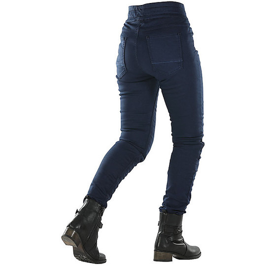 Frauen Hosen Motorrad Jeans CE Überlappung JANE Lady Navy