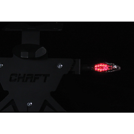 Frecce Moto Chaft Wanted Led Omologate Posteriori Nero Catadiottro Trasparente