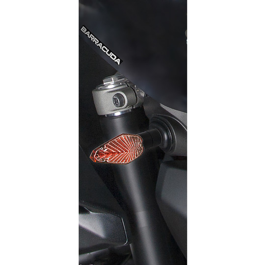 Frecce Moto Omologate Indicatori Direzionali Barracuda MINI VIPER Universali Carbon look