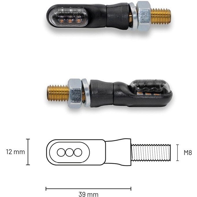 Frecce Moto TAAC FR01 a LED - Lente Fumè taglia unica