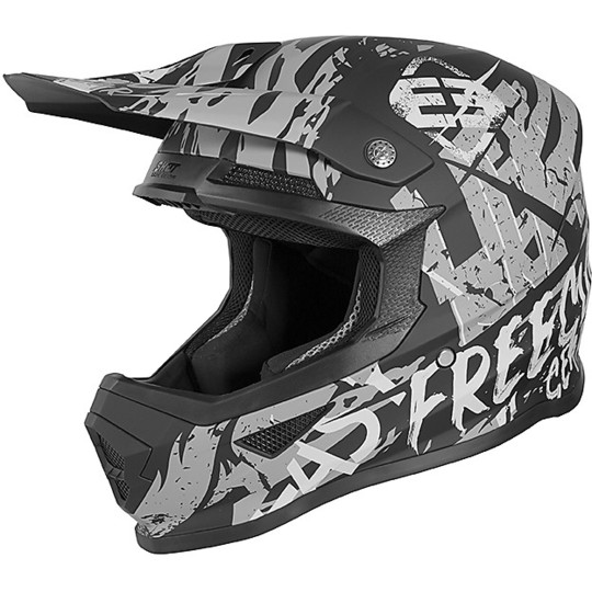 Freegun XP4 MANIAC Cross Enduro Motorcycle Helmet Gray
