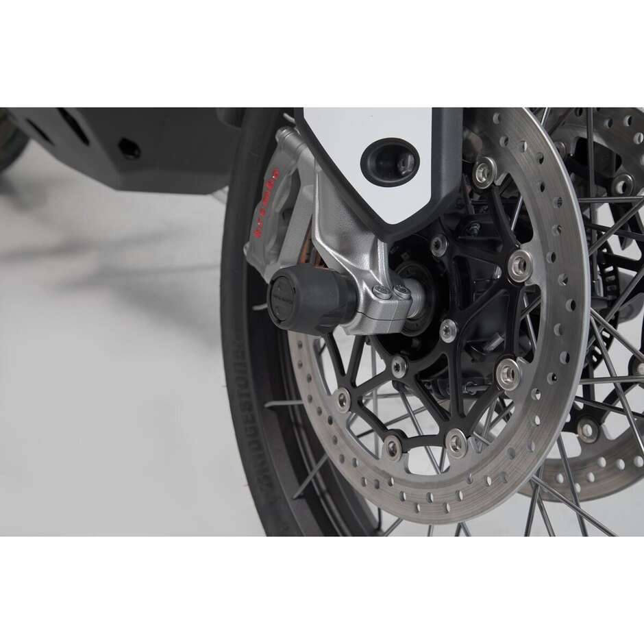 Front Wheel Axle Protector Kit Black STP.05.176.10201/B For Triumph, Honda, Yamaha Models