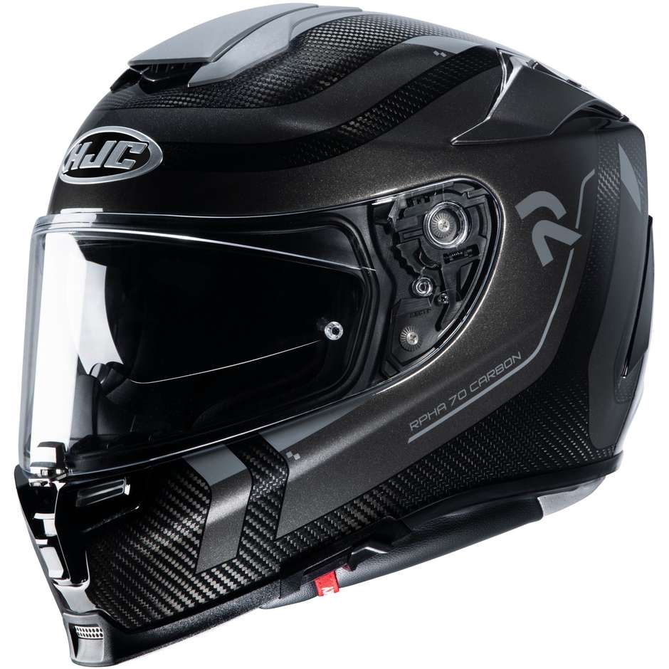 Full Carbon Motorcycle Helmet HJC RPHA 70 Carbon REPLE MC5 Gray