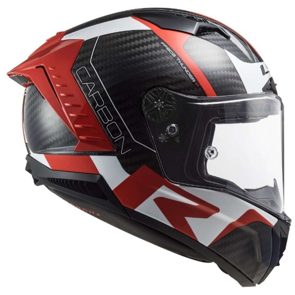 Full Carbon Motorcycle Helmet Ls2 FF805 THUNDER C Racing1 Red White