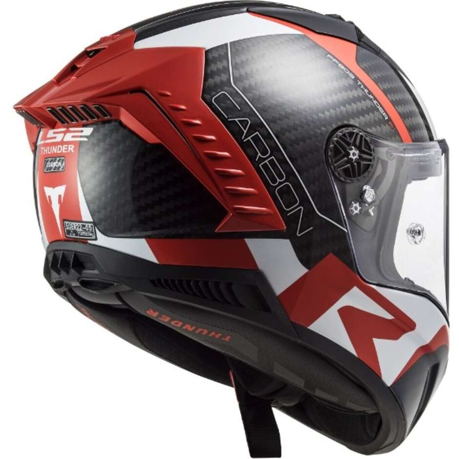 Full Carbon Motorcycle Helmet Ls2 FF805 THUNDER C Racing1 Red White