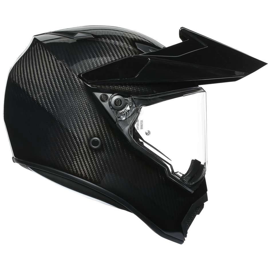 Full Carbon Motorcycle Helmet Touring AGv AX9 Mono GLOSSY CARBON Glossy