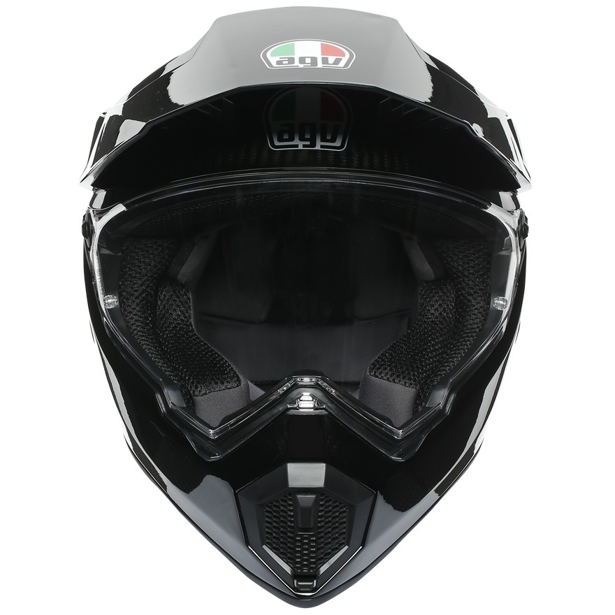 Full Carbon Motorcycle Helmet Touring AGv AX9 Mono GLOSSY CARBON Glossy