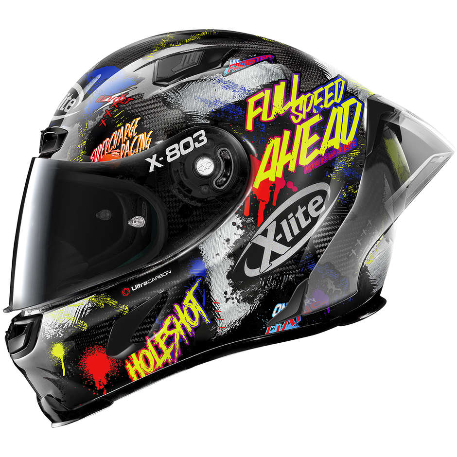 Full Carbon Motorcycle Helmet X-Lite X-803 RS Ultra Carbon HOLESHOT 034 Carbon