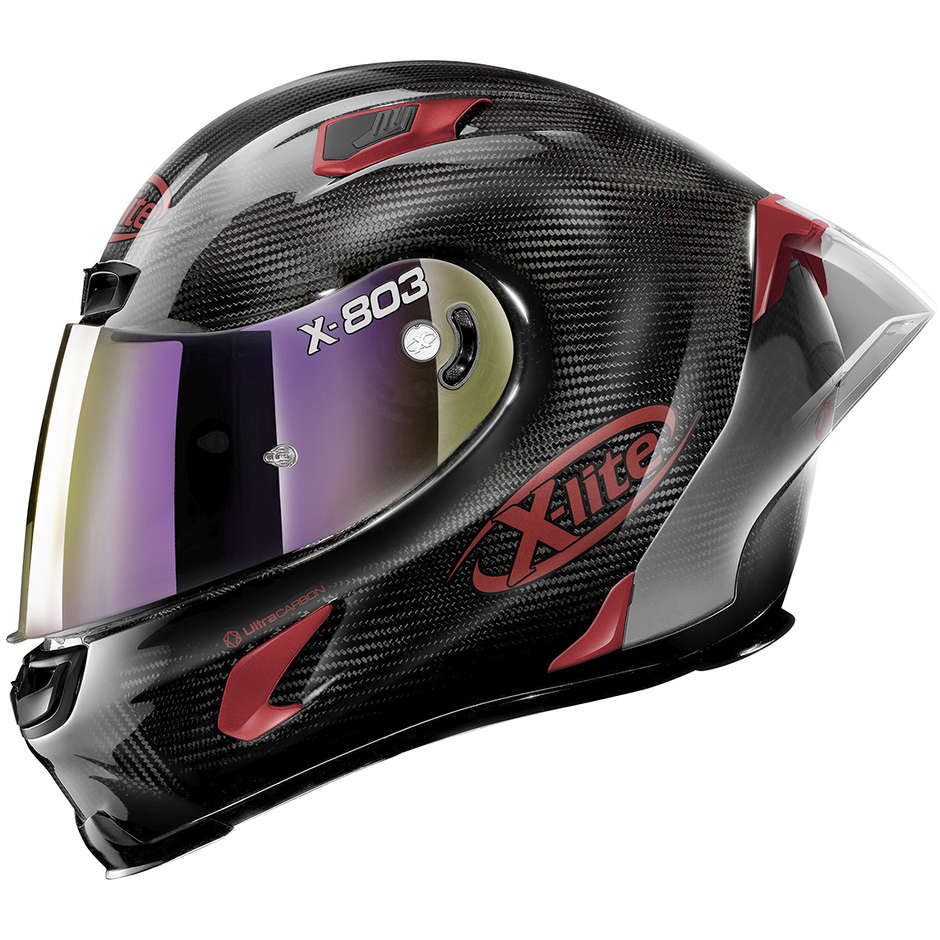 Full Carbon Motorcycle Helmet X-Lite X-803 RS Ultra Carbon IRIDIUM Edition 063