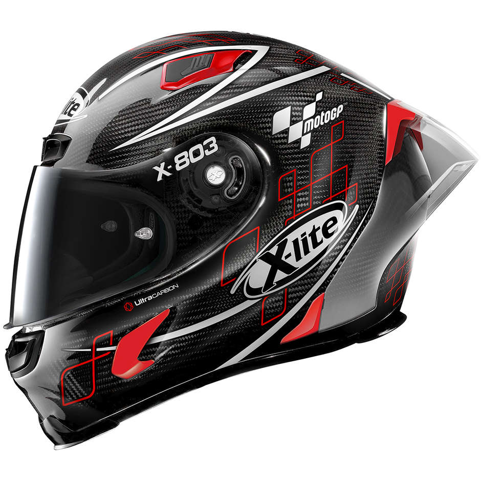 Full Carbon Motorcycle Helmet X-Lite X-803 RS Ultra Carbon MOTO GP 031 Red