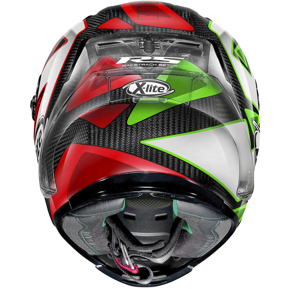 Full Carbon Motorcycle Helmet X-Lite X-803 RS Ultra Carbon REPLICA 028 D. Petrucci Misano