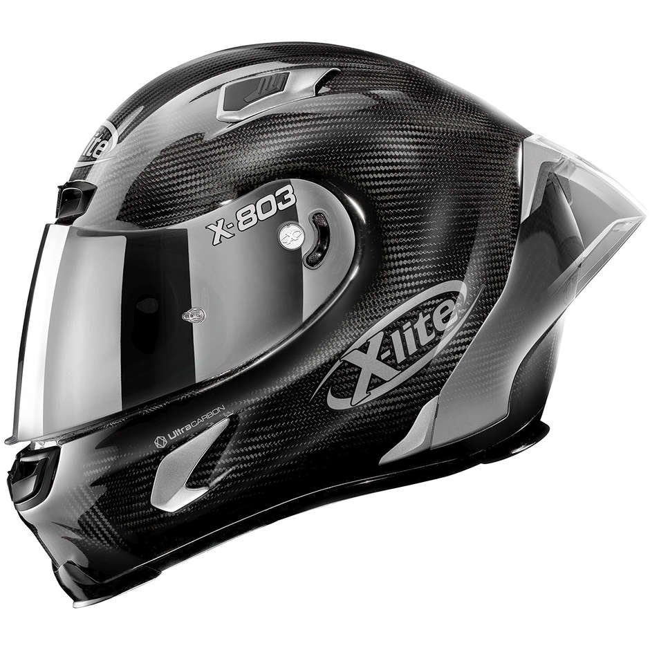 Full Carbon Motorcycle Helmet X-Lite X-803 RS Ultra Carbon SILVER EDITION 044