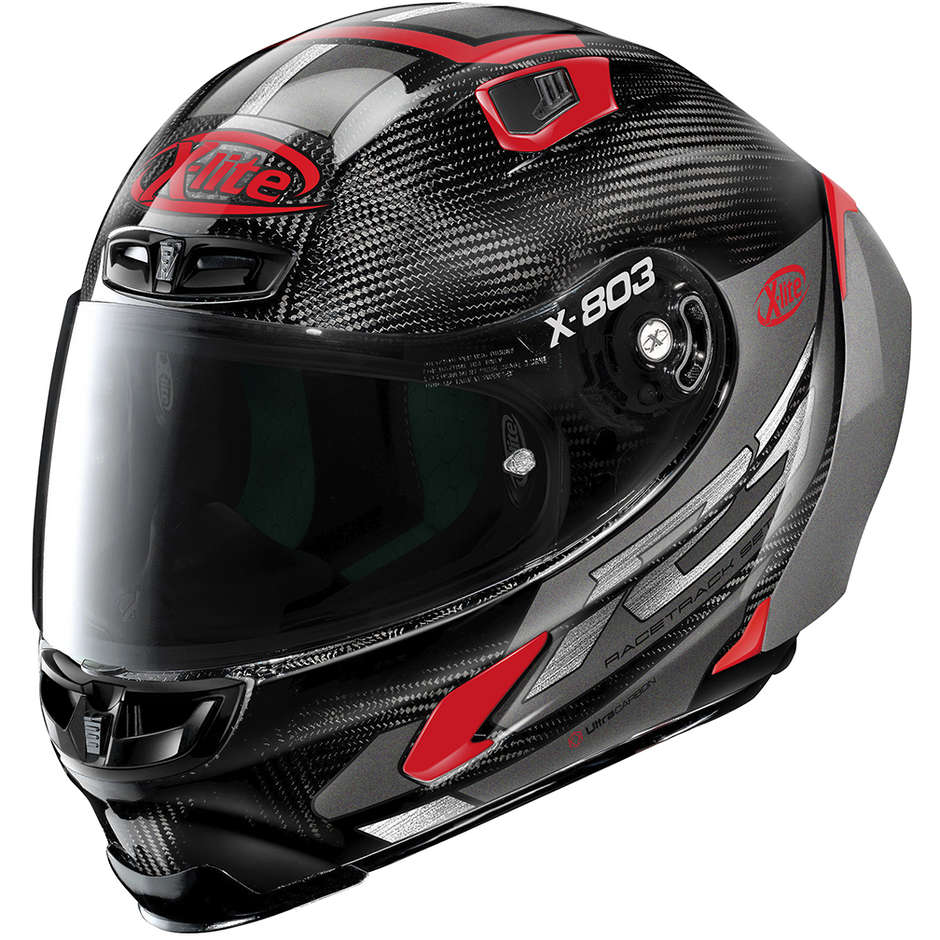 Full Carbon Motorcycle Helmet X-Lite X-803 RS Ultra Carbon SKYWARP 048 Red