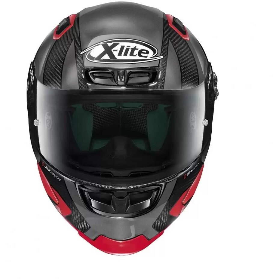 Full Carbon Motorcycle Helmet X-Lite X-803 RS Ultra Carbon WHEELIE 056 Red