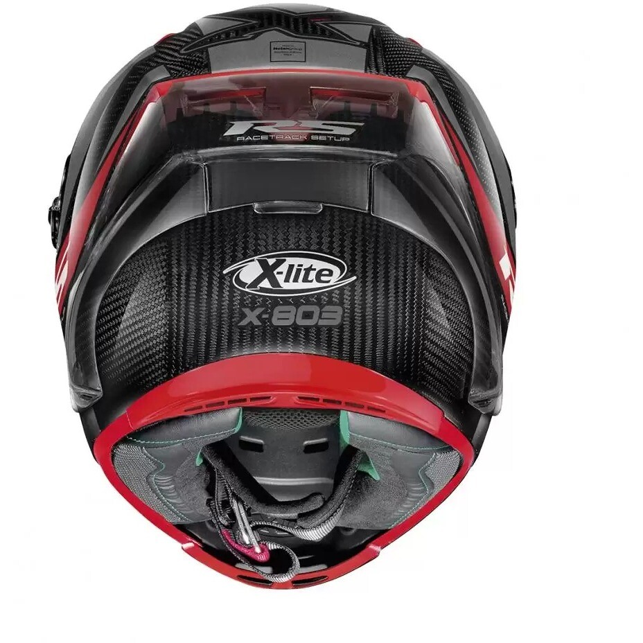 Full Carbon Motorcycle Helmet X-Lite X-803 RS Ultra Carbon WHEELIE 056 Red