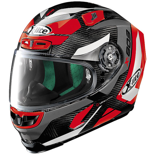 Full Carbon Motorcycle Helmet X-Lite X-803 Ultra Carbon Mastery 042 Red