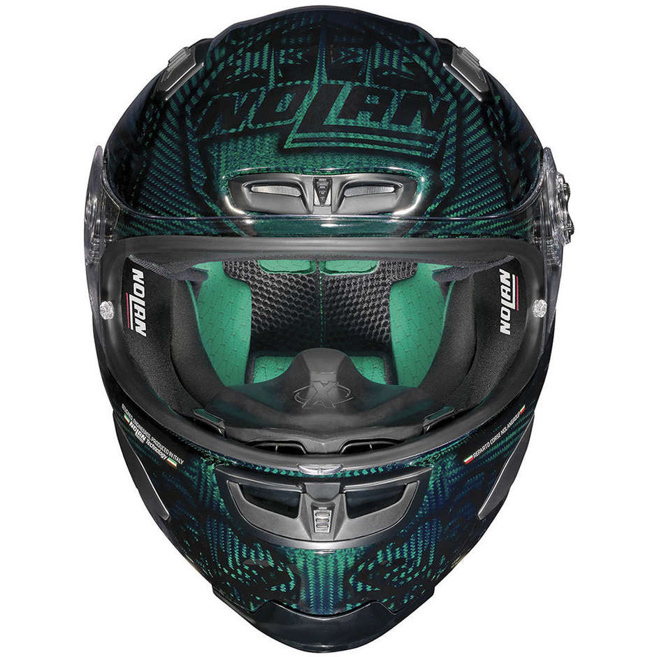 Full Carbon Motorcycle Helmet X-Lite X-803 Ultra Carbon Replica 018 C. Stone Nuance Green Red