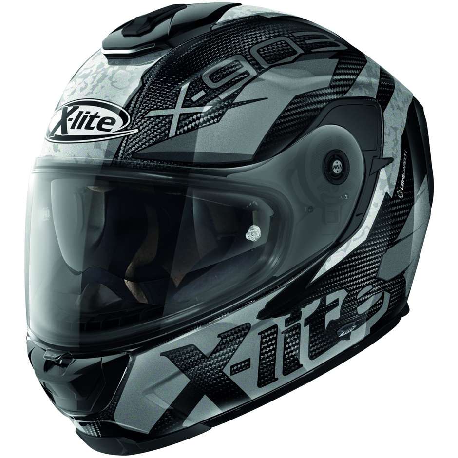 Full Carbon Motorcycle Helmet X-Lite X-903 Ultra Carbon BARRAGE N-Com 055 Gray