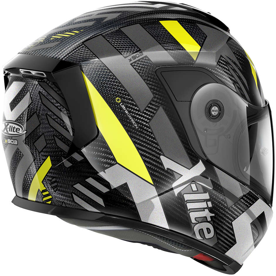 Full Carbon Motorcycle Helmet X-Lite X-903 Ultra Carbon CREEK N-Com 036 Yellow