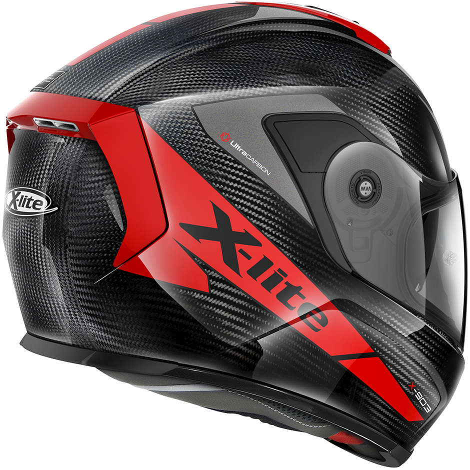 Full Carbon Motorcycle Helmet X-Lite X-903 Ultra Carbon GRAND TOUR N-Com 059 Red