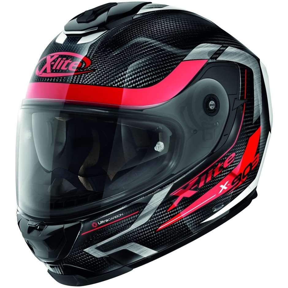 Full Carbon Motorcycle Helmet X-Lite X-903 Ultra Carbon HARDEN N-Com 050 Red
