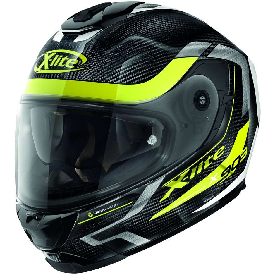 Full Carbon Motorcycle Helmet X-Lite X-903 Ultra Carbon HARDEN N-Com 051 Yellow