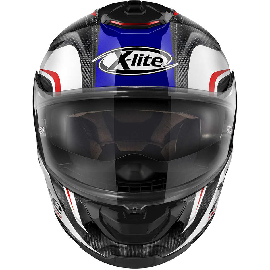 Full Carbon Motorcycle Helmet X-Lite X-903 Ultra Carbon MAVEN N-Com 042 Blue